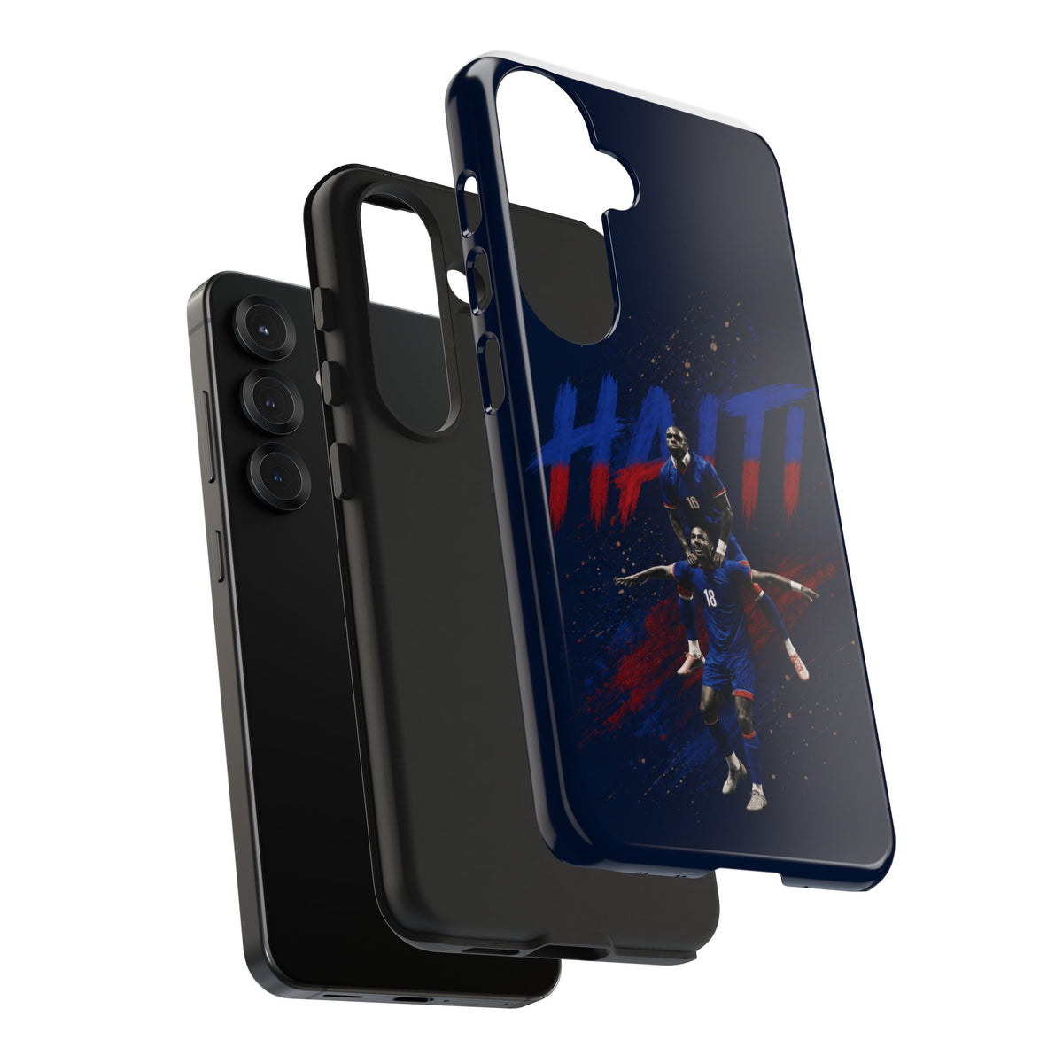 Coque de téléphone résistante Haïti Football — Housse de protection du téléphone Fierté de l'équipe