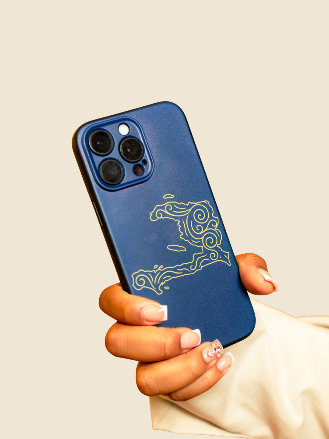 The 509 Map – Haitian iPhone Case with Gold Map