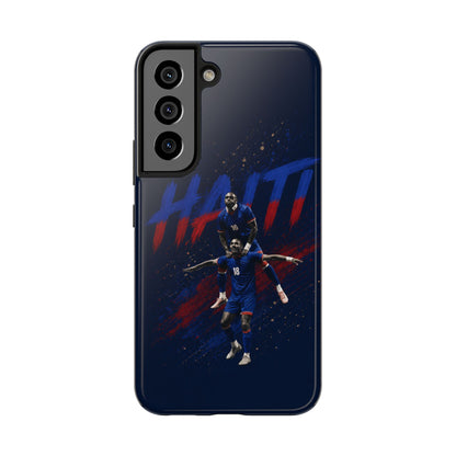Coque de téléphone résistante Haïti Football — Housse de protection du téléphone Fierté de l'équipe