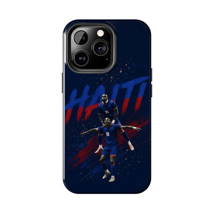 Coque de téléphone résistante Haïti Football — Housse de protection du téléphone Fierté de l'équipe