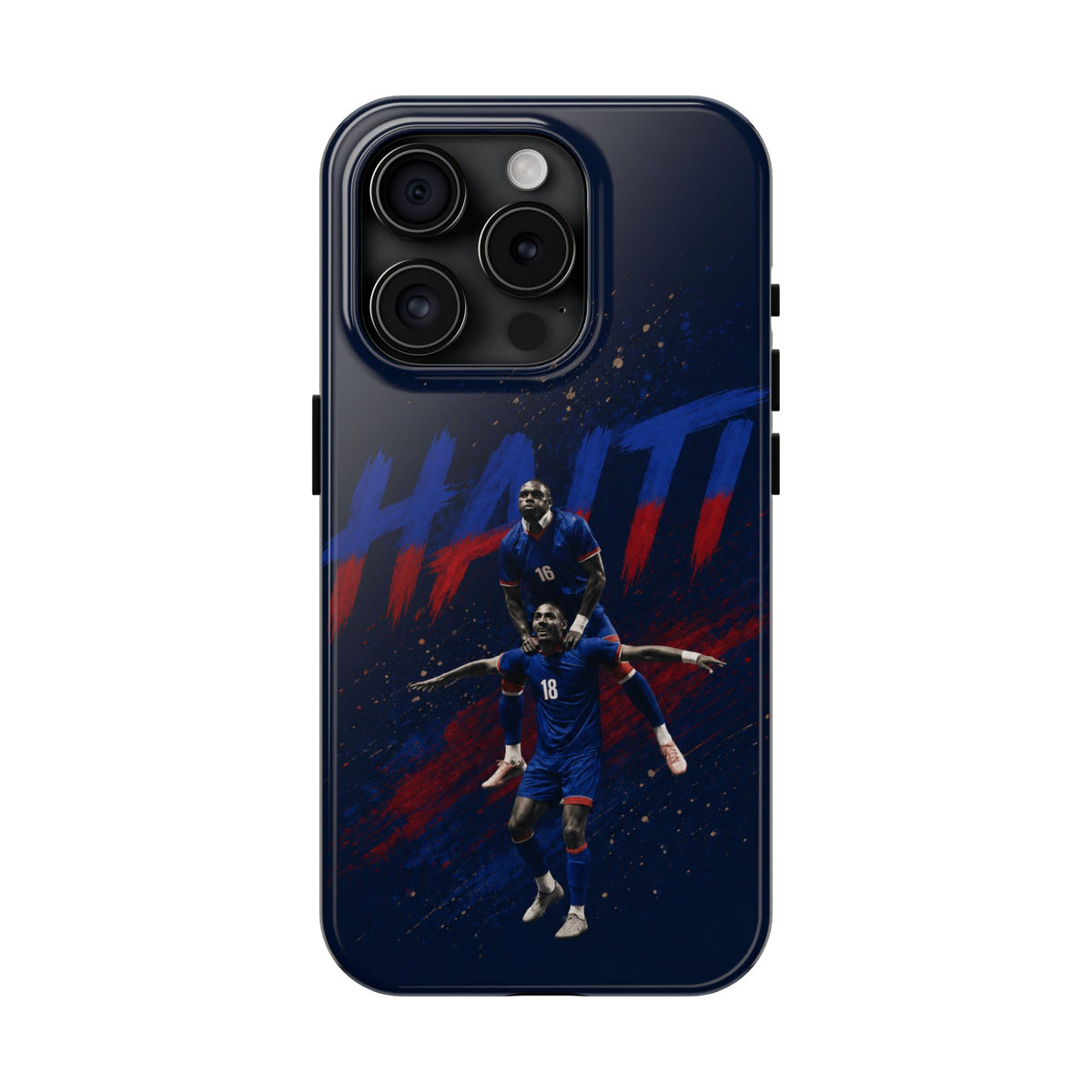 Coque de téléphone résistante Haïti Football — Housse de protection du téléphone Fierté de l'équipe