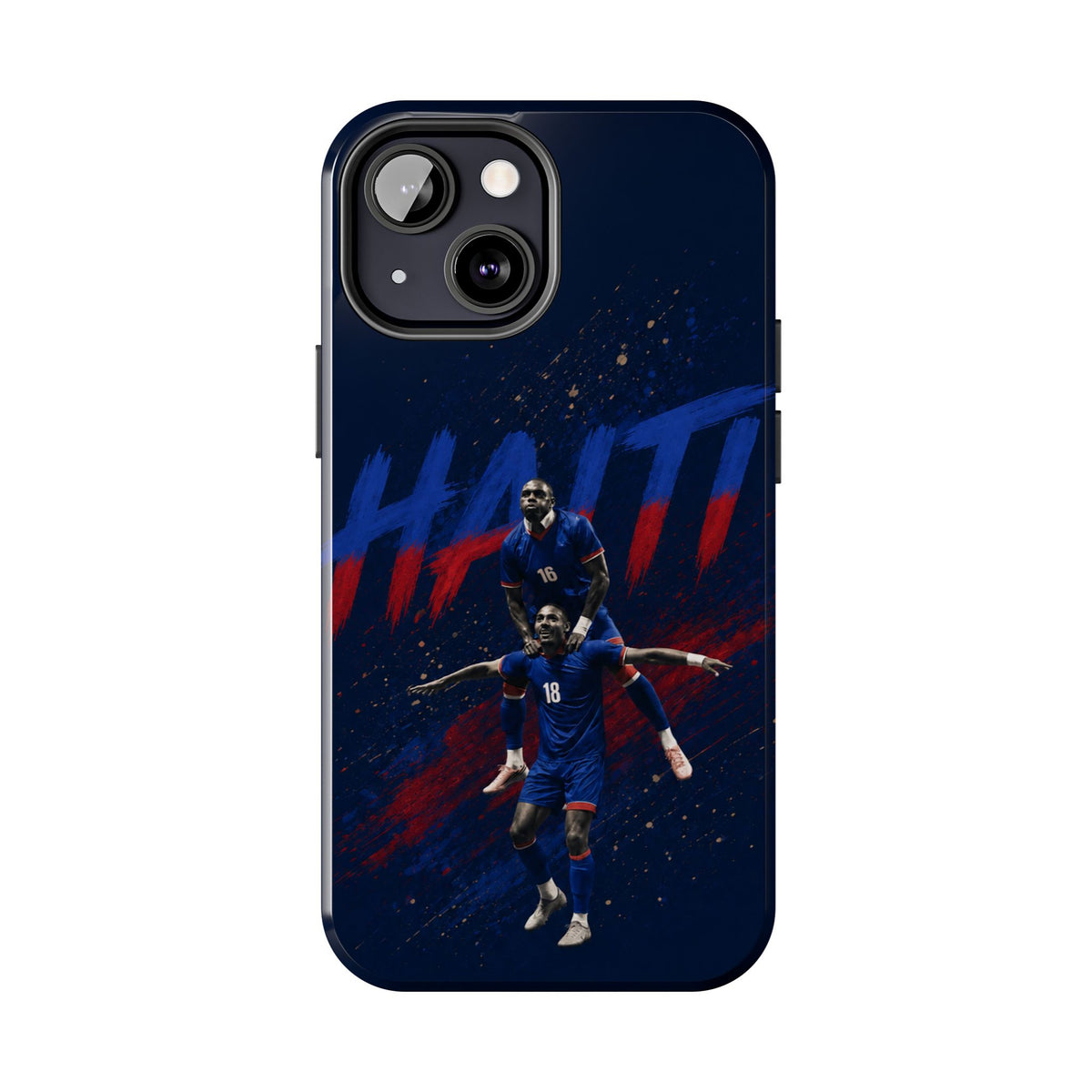 Coque de téléphone résistante Haïti Football — Housse de protection du téléphone Fierté de l'équipe