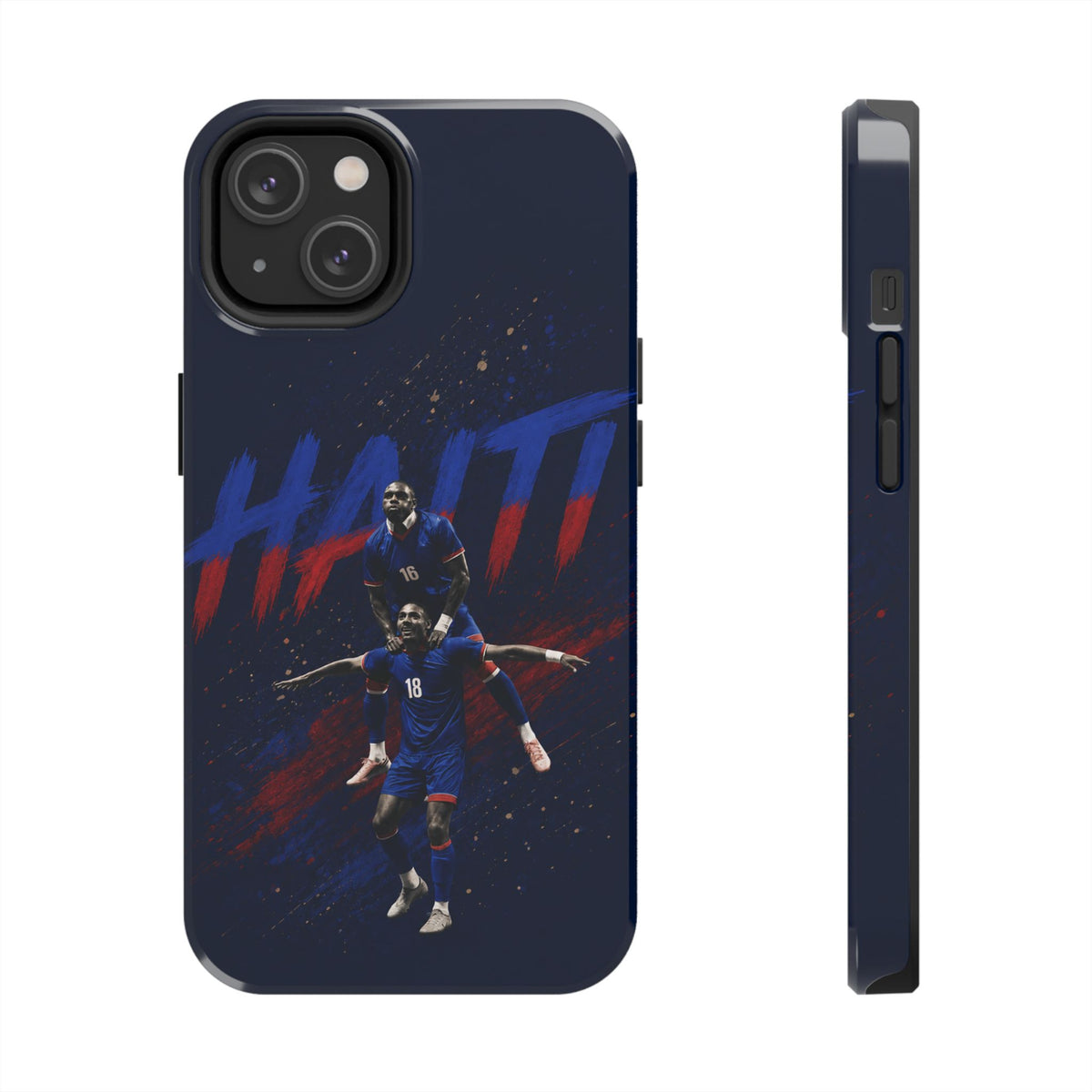 Coque de téléphone résistante Haïti Football — Housse de protection du téléphone Fierté de l'équipe