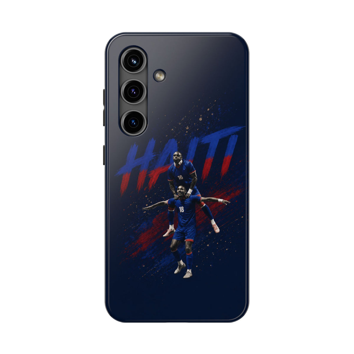 Coque de téléphone résistante Haïti Football — Housse de protection du téléphone Fierté de l'équipe