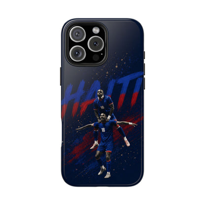 Coque de téléphone résistante Haïti Football — Housse de protection du téléphone Fierté de l'équipe