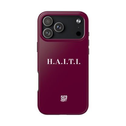 Haiti burgundy iPhone Cover