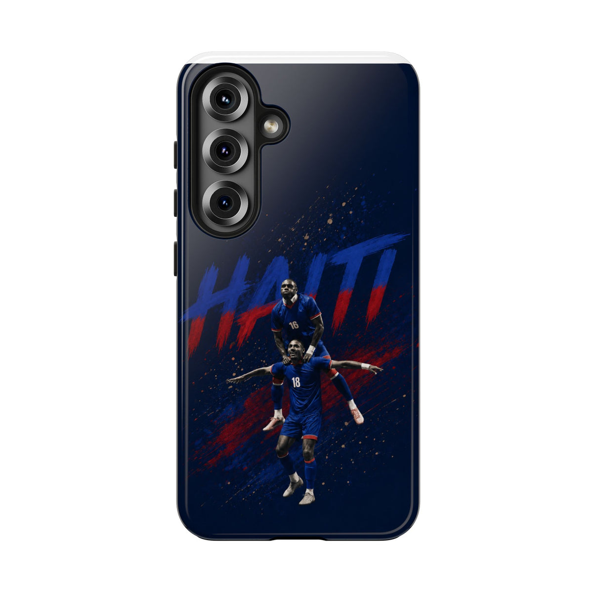 Coque de téléphone résistante Haïti Football — Housse de protection du téléphone Fierté de l'équipe