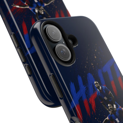 Coque de téléphone résistante Haïti Football — Housse de protection du téléphone Fierté de l'équipe