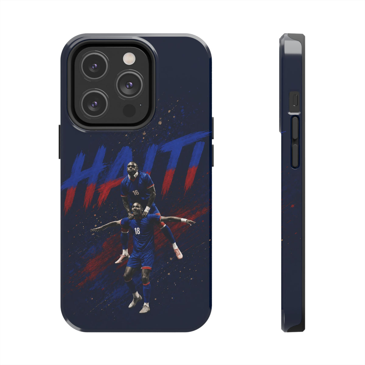 Coque de téléphone résistante Haïti Football — Housse de protection du téléphone Fierté de l'équipe