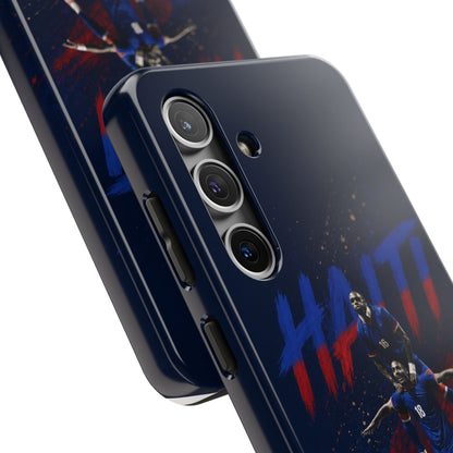 Coque de téléphone résistante Haïti Football — Housse de protection du téléphone Fierté de l'équipe