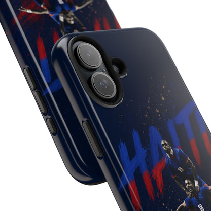 Coque de téléphone résistante Haïti Football — Housse de protection du téléphone Fierté de l'équipe