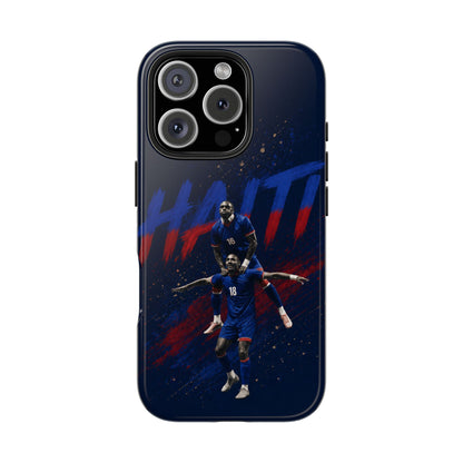 Coque de téléphone résistante Haïti Football — Housse de protection du téléphone Fierté de l'équipe
