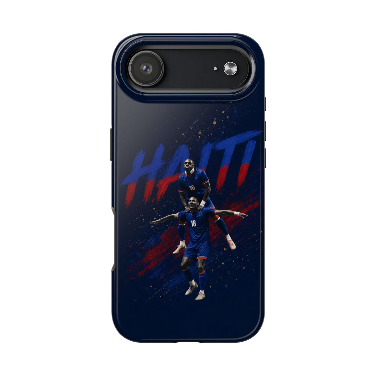 Coque de téléphone résistante Haïti Football — Housse de protection du téléphone Fierté de l'équipe