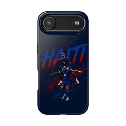 Coque de téléphone résistante Haïti Football — Housse de protection du téléphone Fierté de l'équipe