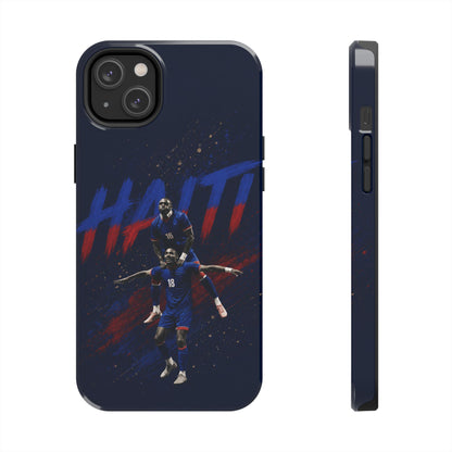 Coque de téléphone résistante Haïti Football — Housse de protection du téléphone Fierté de l'équipe