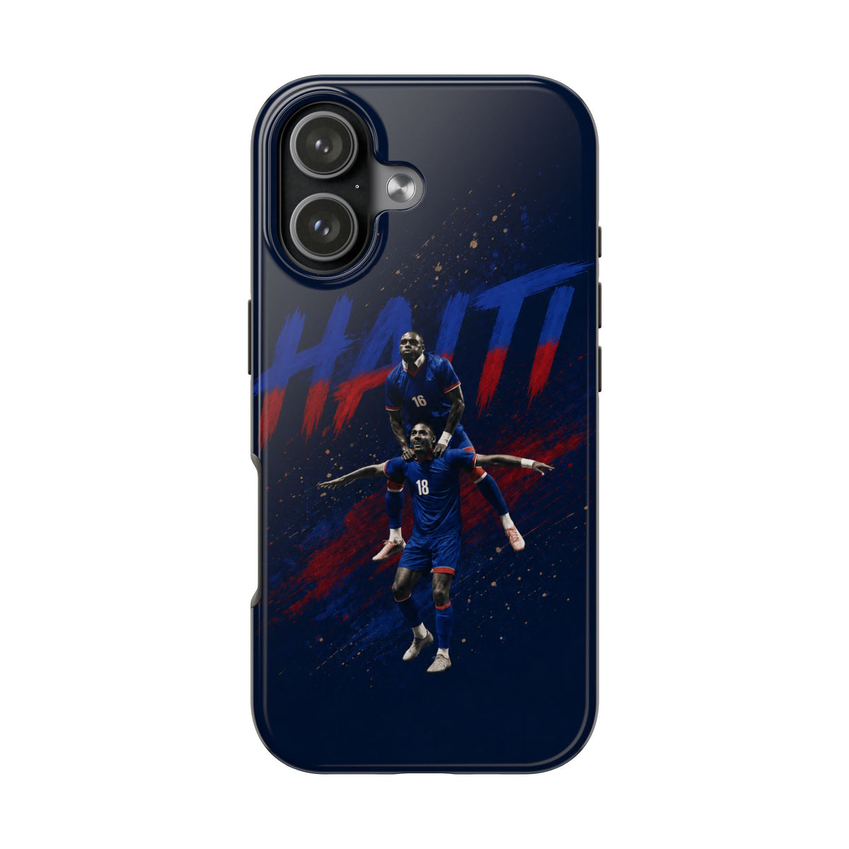 Coque de téléphone résistante Haïti Football — Housse de protection du téléphone Fierté de l'équipe