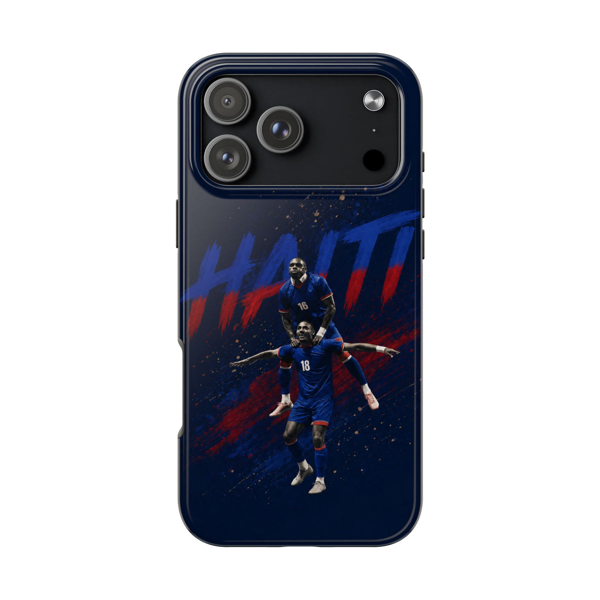 Coque de téléphone résistante Haïti Football — Housse de protection du téléphone Fierté de l'équipe