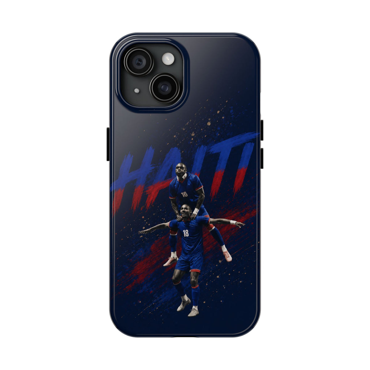 Coque de téléphone résistante Haïti Football — Housse de protection du téléphone Fierté de l'équipe