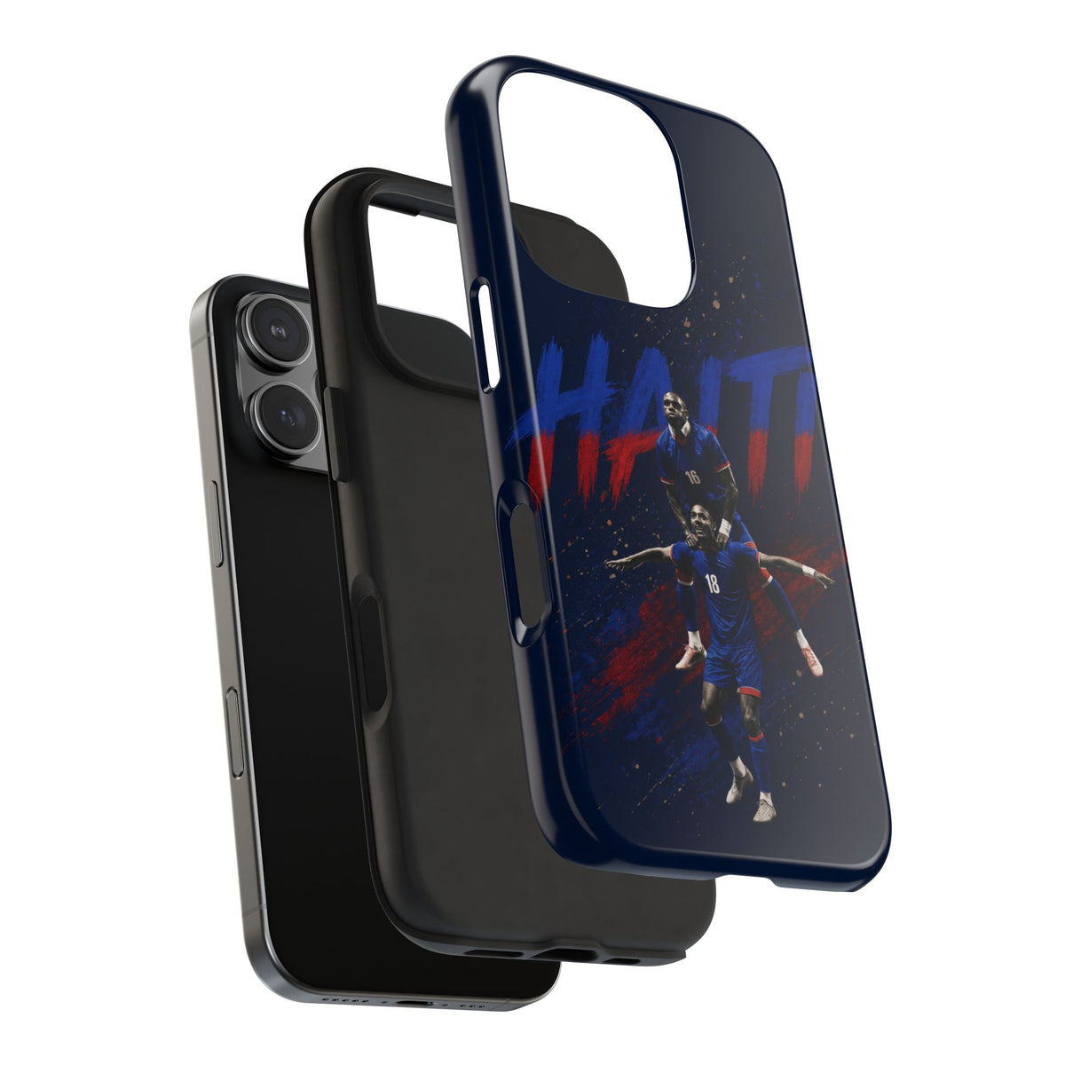 Coque de téléphone résistante Haïti Football — Housse de protection du téléphone Fierté de l'équipe