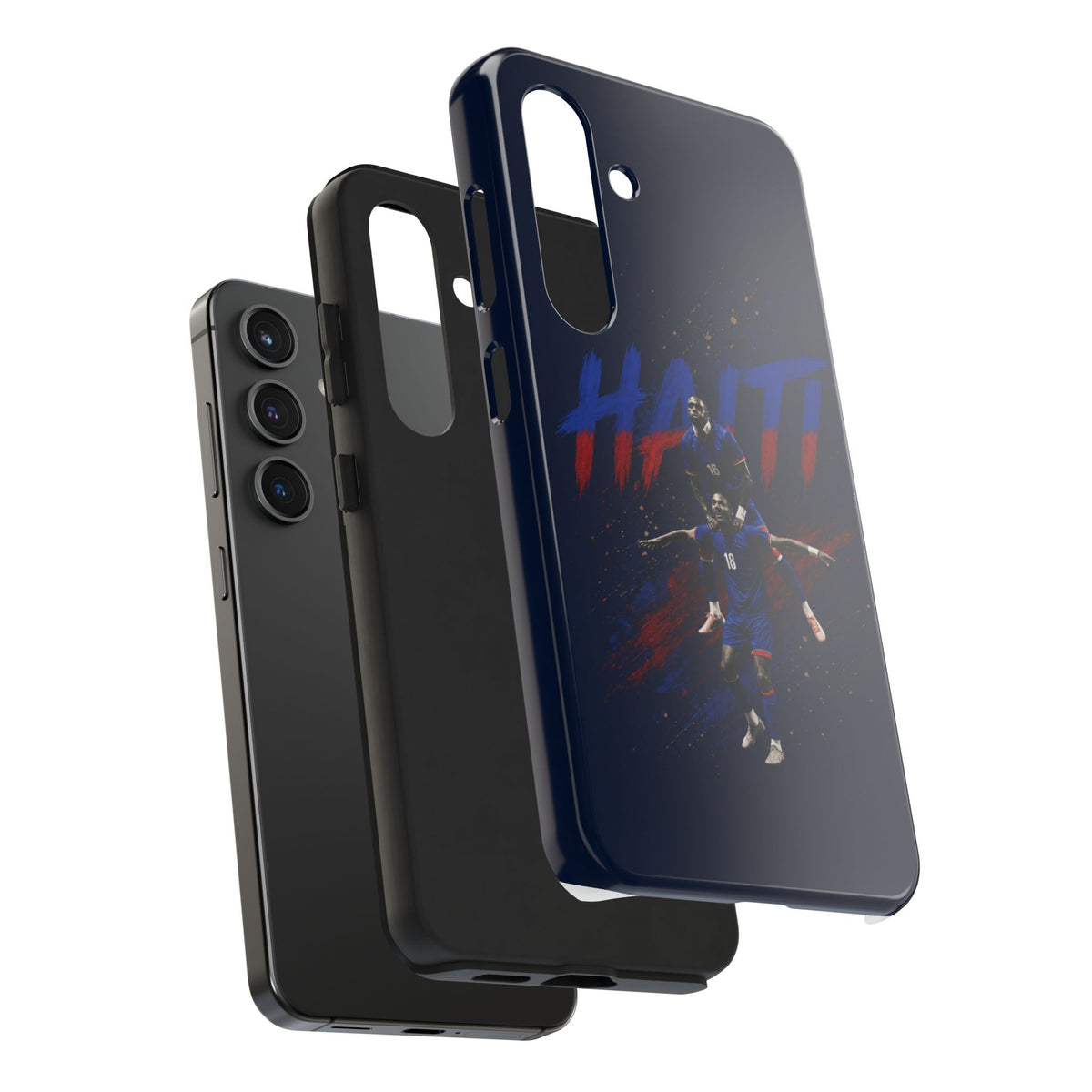 Coque de téléphone résistante Haïti Football — Housse de protection du téléphone Fierté de l'équipe