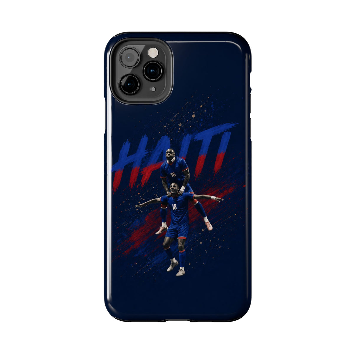 Coque de téléphone résistante Haïti Football — Housse de protection du téléphone Fierté de l'équipe