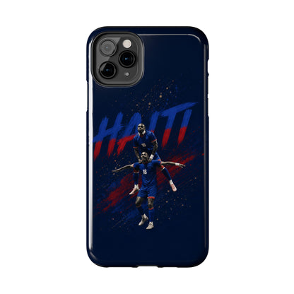 Coque de téléphone résistante Haïti Football — Housse de protection du téléphone Fierté de l'équipe