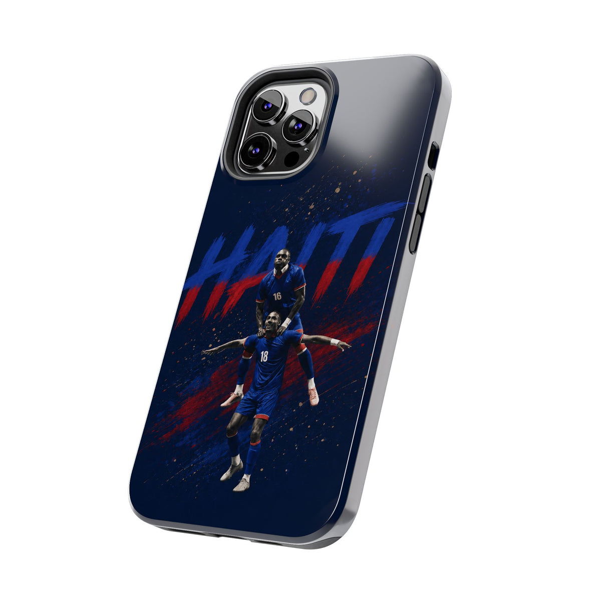 Coque de téléphone résistante Haïti Football — Housse de protection du téléphone Fierté de l'équipe