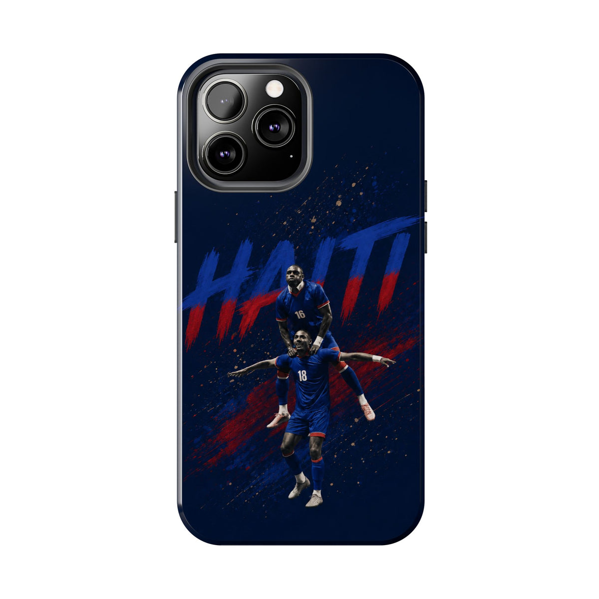 Coque de téléphone résistante Haïti Football — Housse de protection du téléphone Fierté de l'équipe