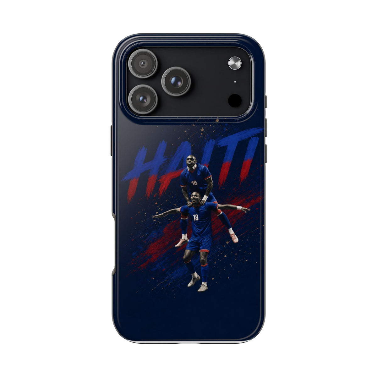 Coque de téléphone résistante Haïti Football — Housse de protection du téléphone Fierté de l'équipe