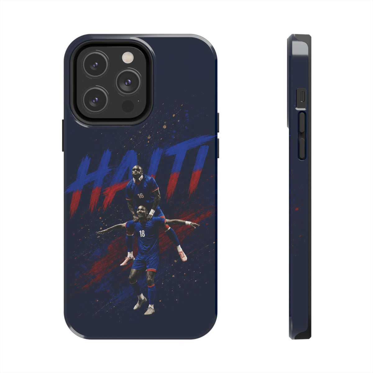 Coque de téléphone résistante Haïti Football — Housse de protection du téléphone Fierté de l'équipe