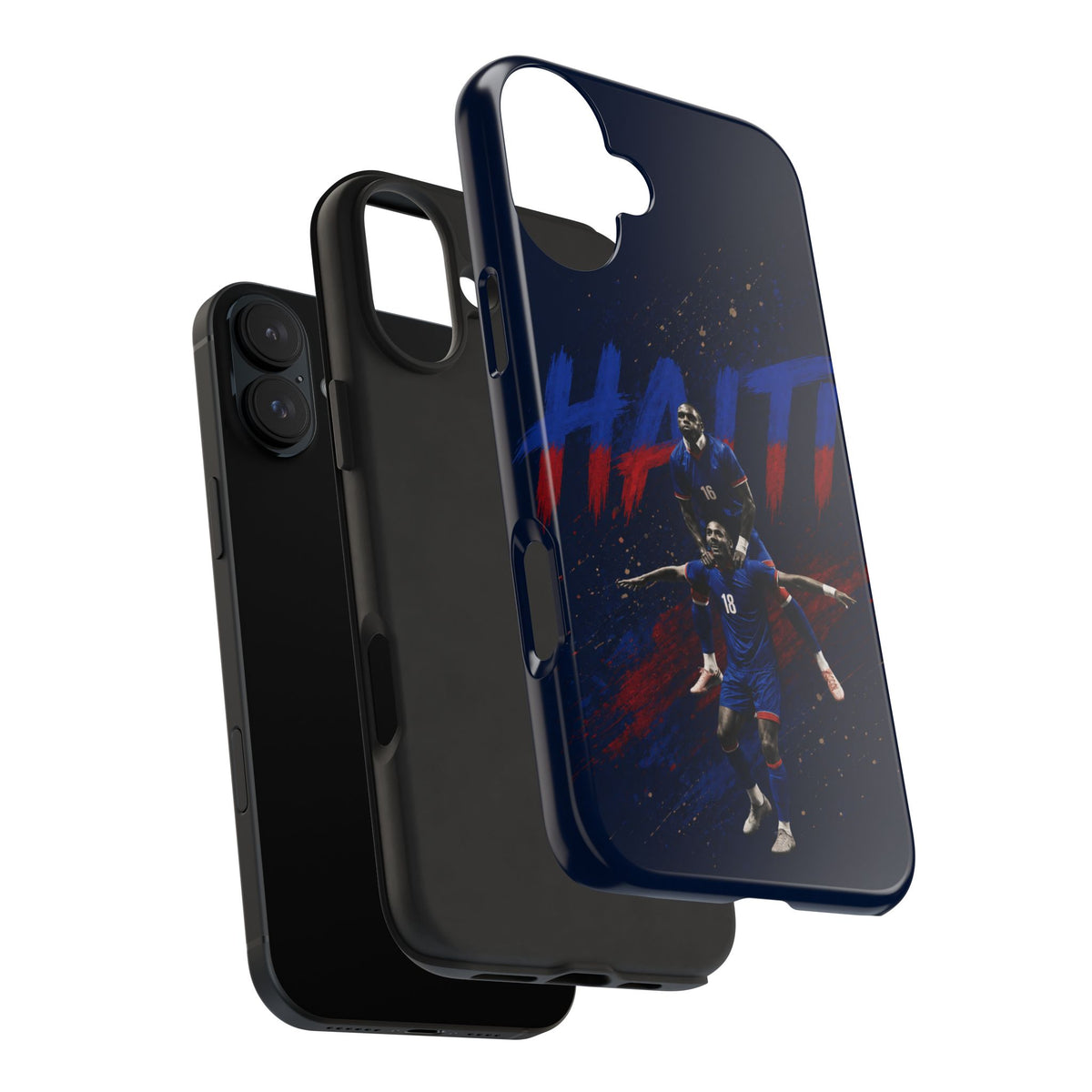 Coque de téléphone résistante Haïti Football — Housse de protection du téléphone Fierté de l'équipe