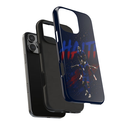 Coque de téléphone résistante Haïti Football — Housse de protection du téléphone Fierté de l'équipe