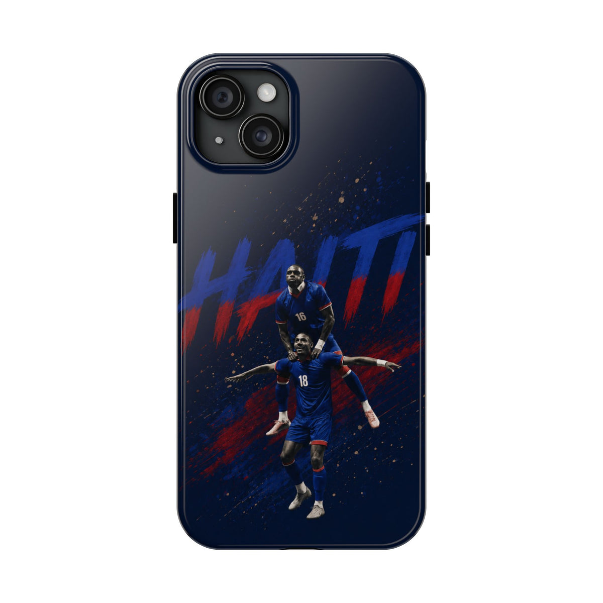 Coque de téléphone résistante Haïti Football — Housse de protection du téléphone Fierté de l'équipe
