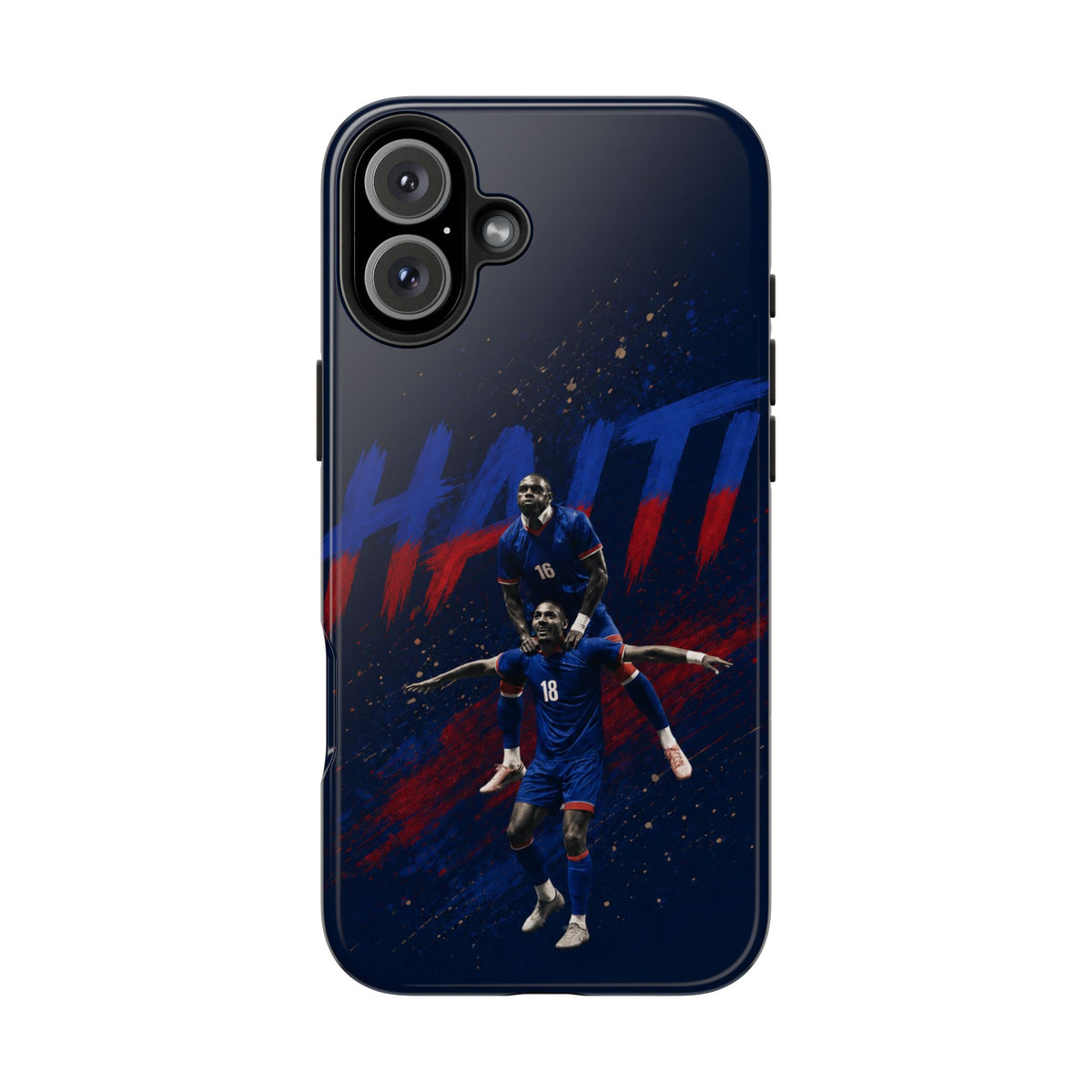 Coque de téléphone résistante Haïti Football — Housse de protection du téléphone Fierté de l'équipe