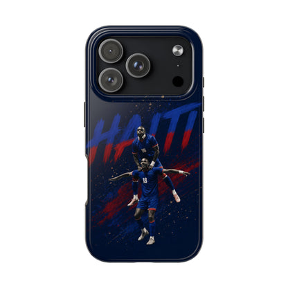 Coque de téléphone résistante Haïti Football — Housse de protection du téléphone Fierté de l'équipe
