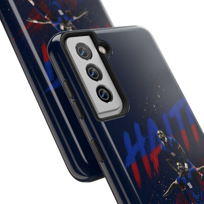 Coque de téléphone résistante Haïti Football — Housse de protection du téléphone Fierté de l'équipe