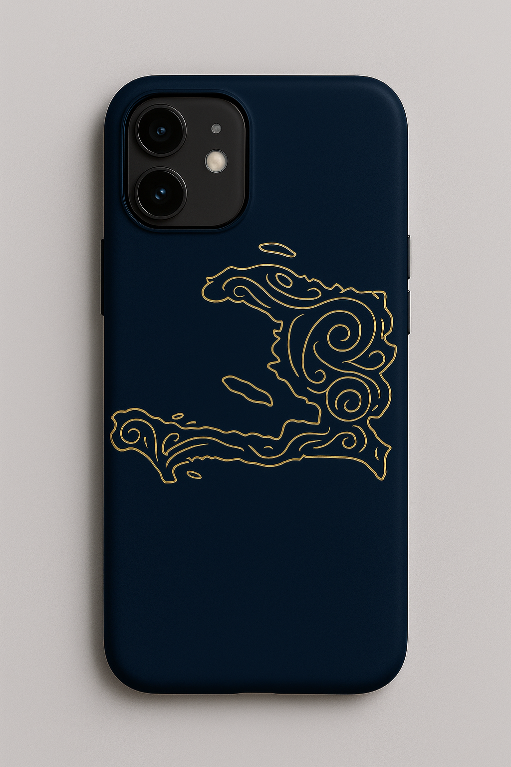 The 509 Map Edition – Haitian iPhone Case with Gold Map Design