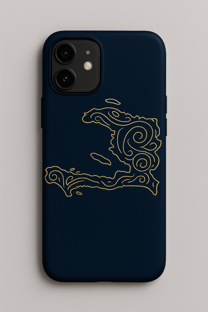 The 509 Map – Haitian iPhone Case with Gold Map
