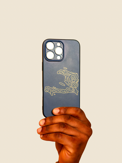 The 509 Map – Haitian iPhone Case with Gold Map