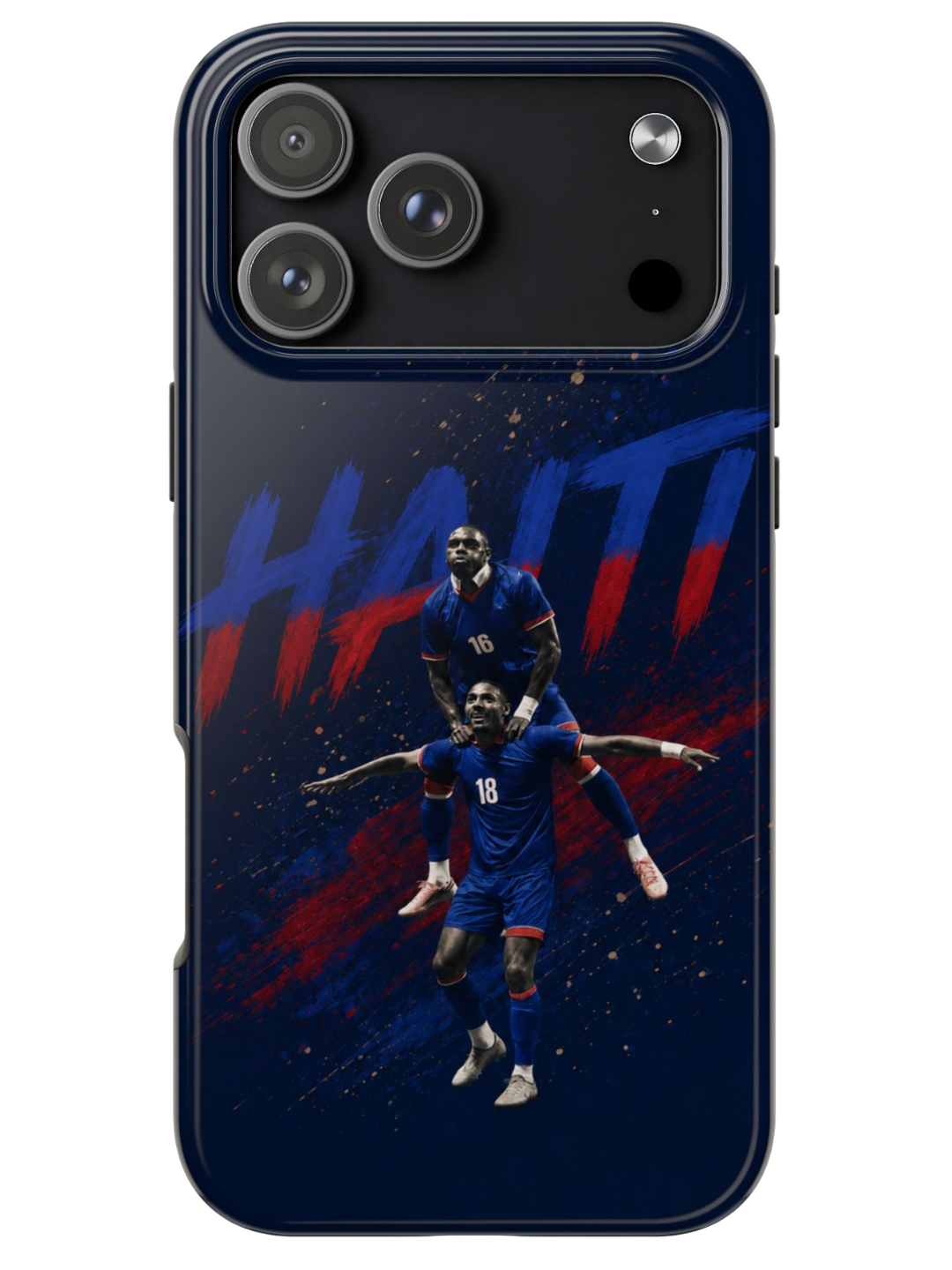 Coque de téléphone résistante Haïti Football — Housse de protection du téléphone Fierté de l'équipe