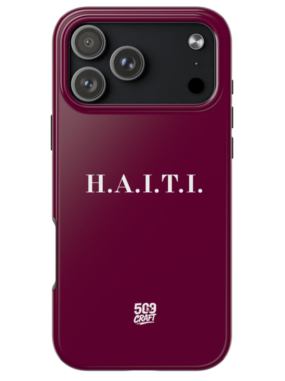 Haiti burgundy iPhone Cover